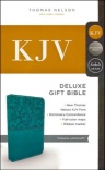 KJV, Deluxe Gift Bible, Leathersoft Turquoise, Red Letter Edition